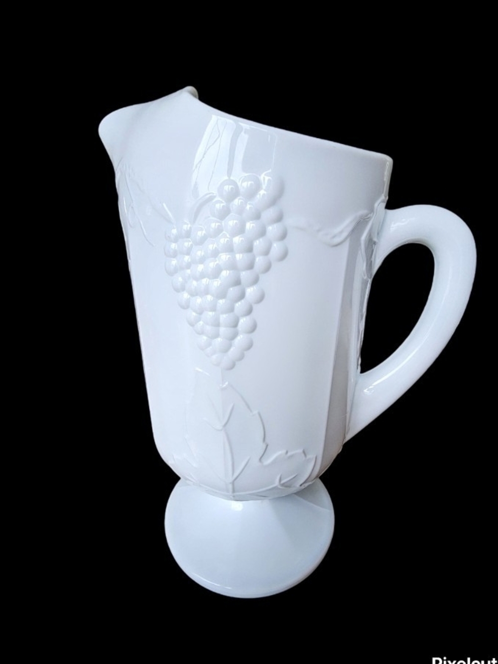 Vintage Indiana Glass "Colony Harvest" Milk Glass Pitcher